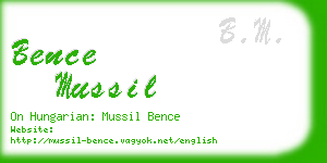 bence mussil business card